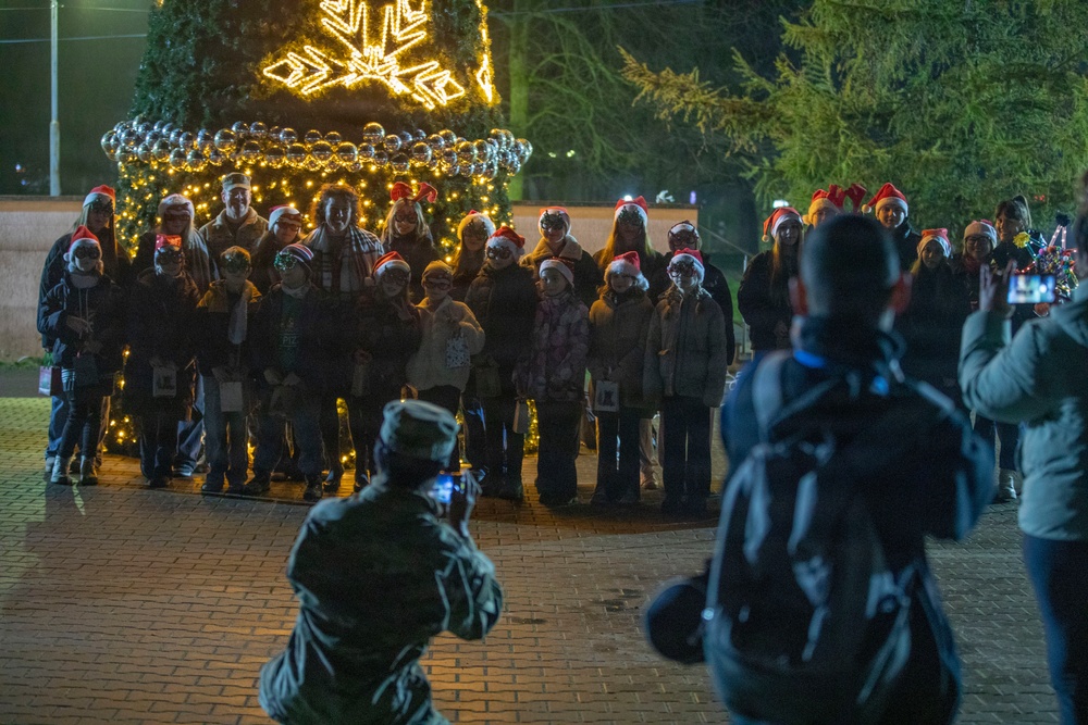 USAG Poland and 3rd ID Powidz tree lighting ceremony