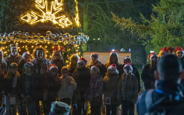 USAG Poland and 3rd ID Powidz tree lighting ceremony