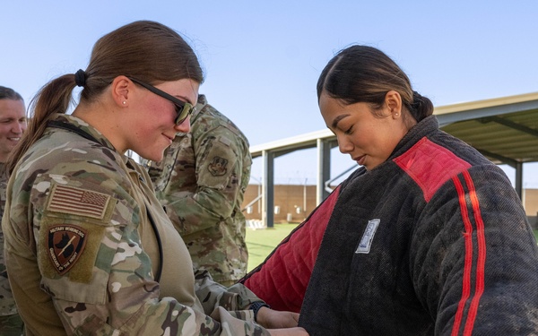 332nd EABG leadership tours K-9 facilities