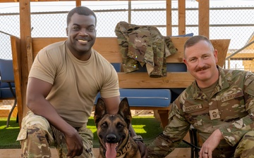 332nd EABG leadership tours K-9 facilities