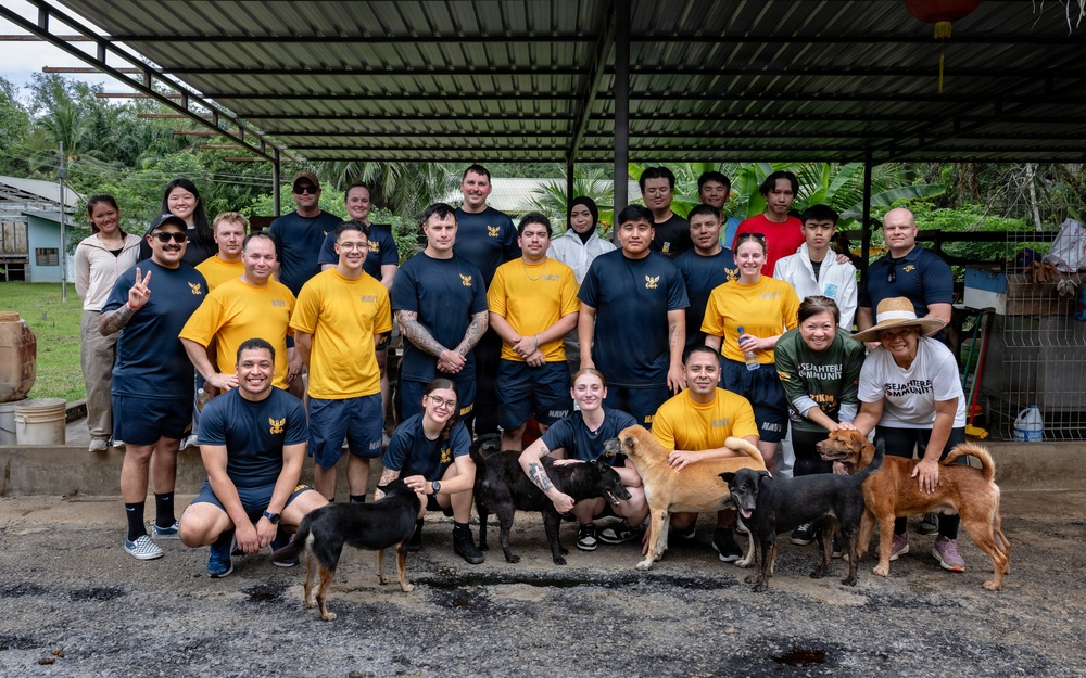 CARAT Brunei 2025: U.S. Sailors provide support at Local Dog Shelter