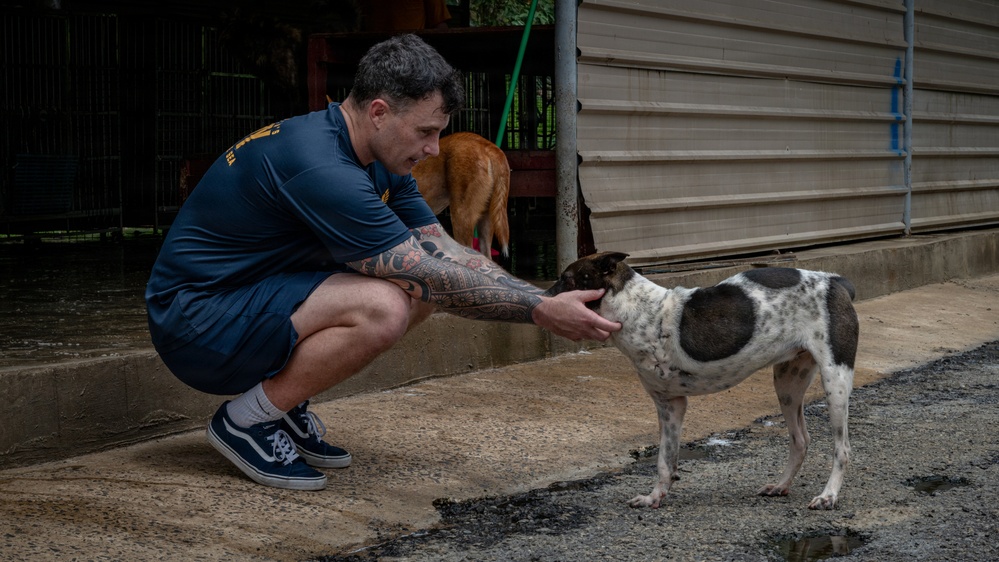CARAT Brunei 2025: U.S. Sailors provide support at Local Dog Shelter