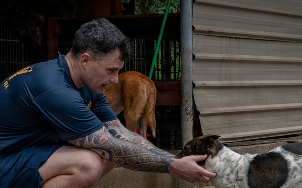 CARAT Brunei 2025: U.S. Sailors provide support at Local Dog Shelter
