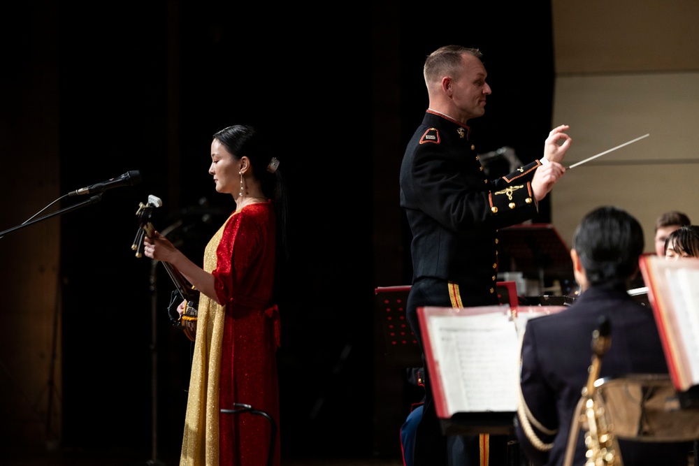 U.S. Marines and Japan forces perform joint concert in Ishigaki, Japan