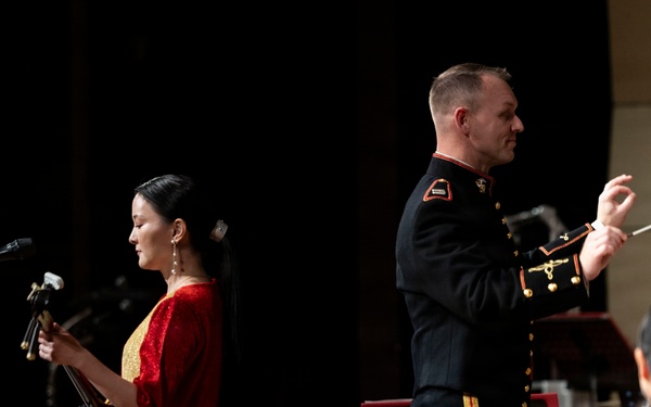 U.S. Marines and Japan forces perform joint concert in Ishigaki, Japan