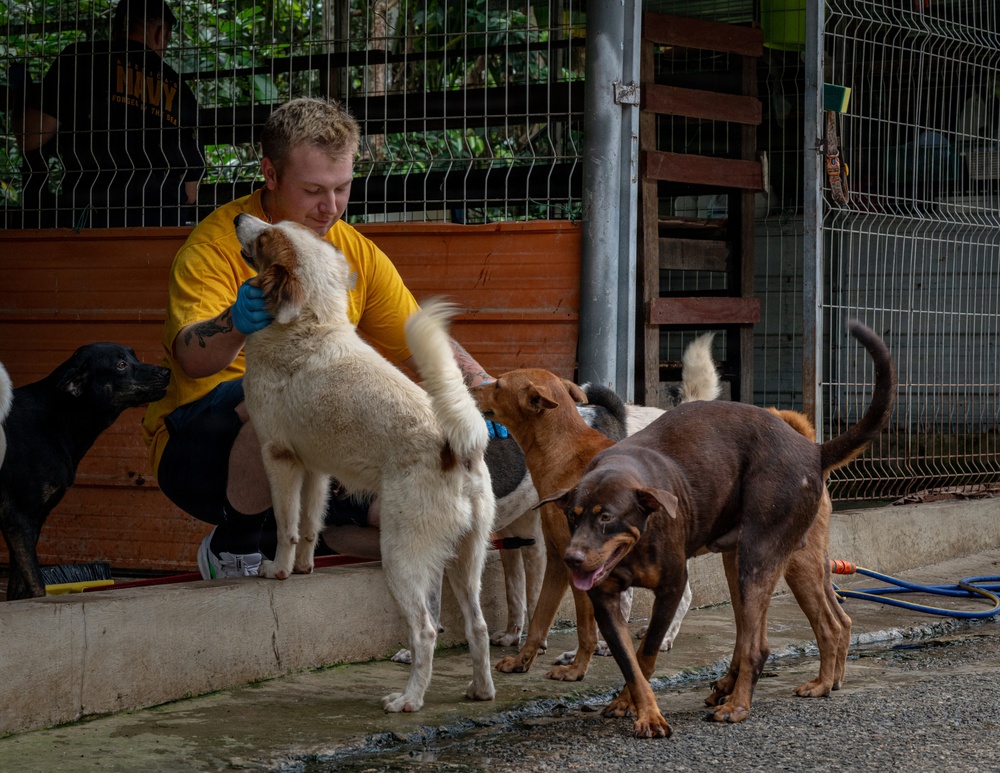 CARAT Brunei 2025: U.S. Sailors provide support at Local Dog Shelter