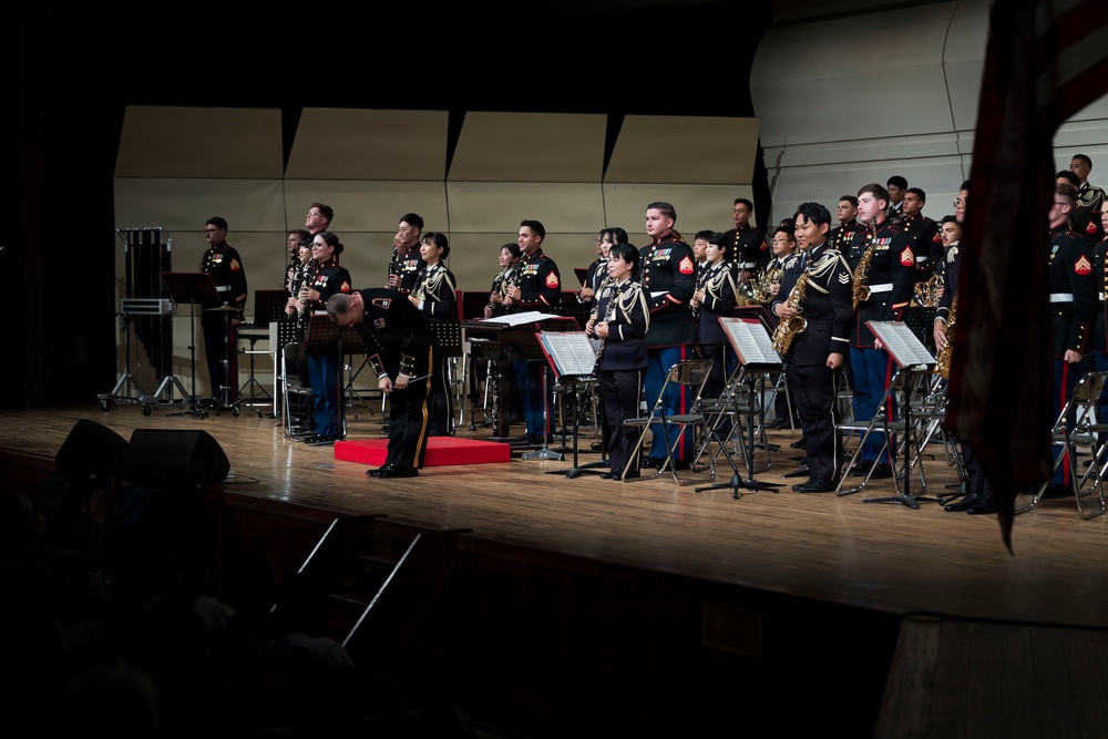 U.S. Marines and Japan forces perform joint concert in Ishigaki, Japan