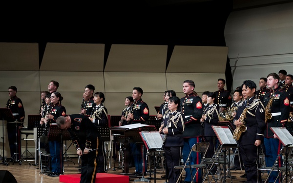 U.S. Marines and Japan forces perform joint concert in Ishigaki, Japan