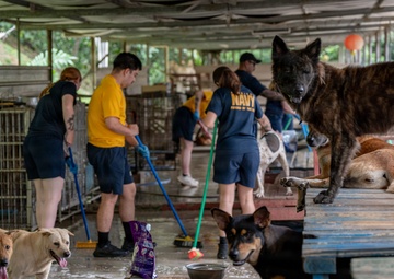 CARAT Brunei 2025: U.S. Sailors provide support at Local Dog Shelter