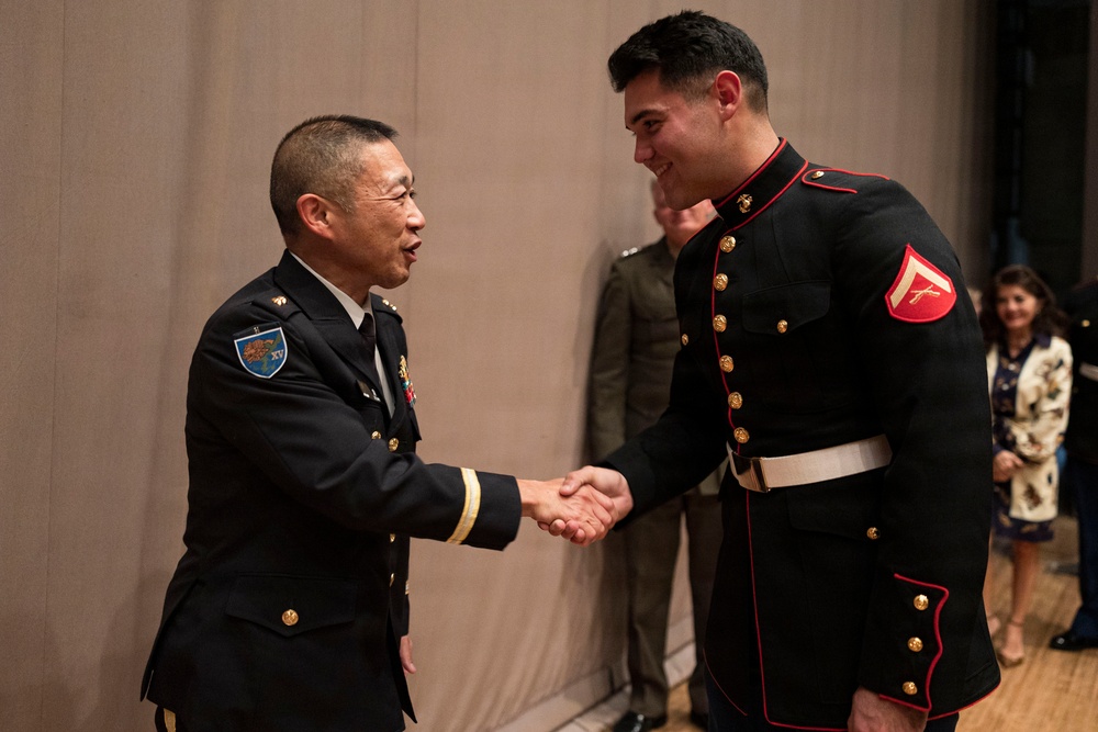 U.S. Marines and Japan forces perform joint concert in Ishigaki, Japan