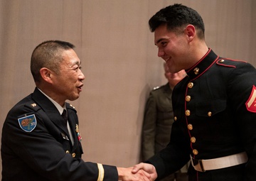 U.S. Marines and Japan forces perform joint concert in Ishigaki, Japan