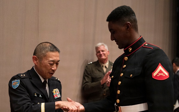U.S. Marines and Japan forces perform joint concert in Ishigaki, Japan