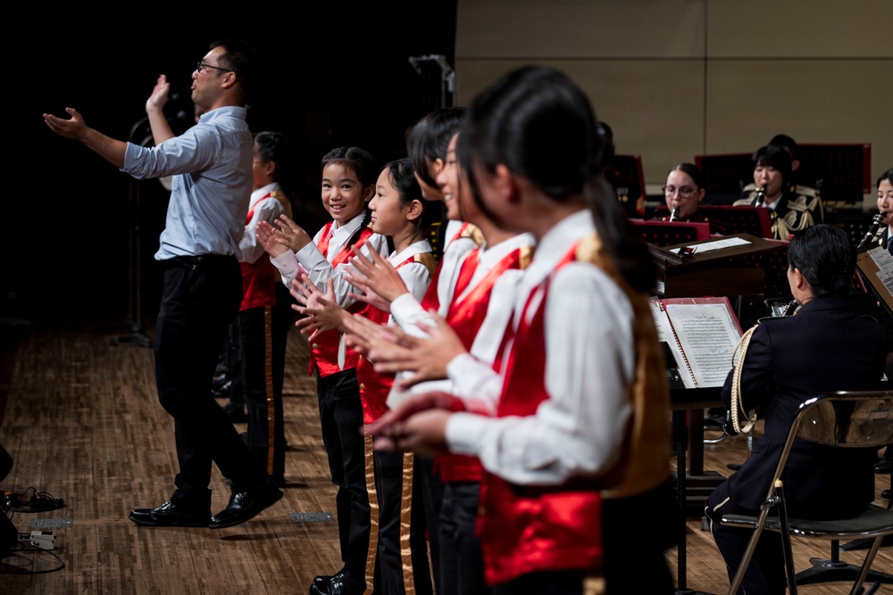 U.S. Marines and Japan forces perform joint concert in Ishigaki, Japan