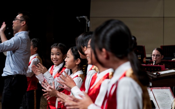 U.S. Marines and Japan forces perform joint concert in Ishigaki, Japan