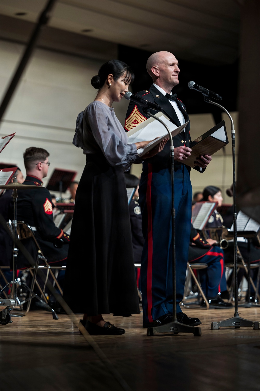 U.S. Marines and Japan forces perform joint concert in Ishigaki, Japan
