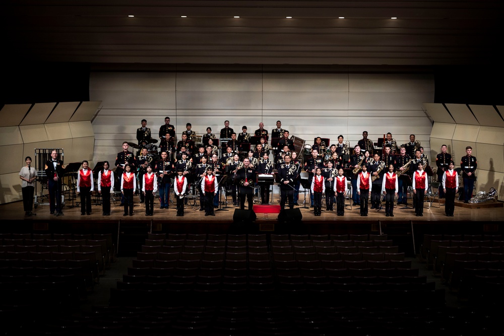 U.S. Marines and Japan forces perform joint concert in Ishigaki, Japan
