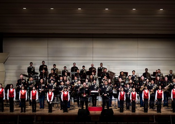 U.S. Marines and Japan forces perform joint concert in Ishigaki, Japan
