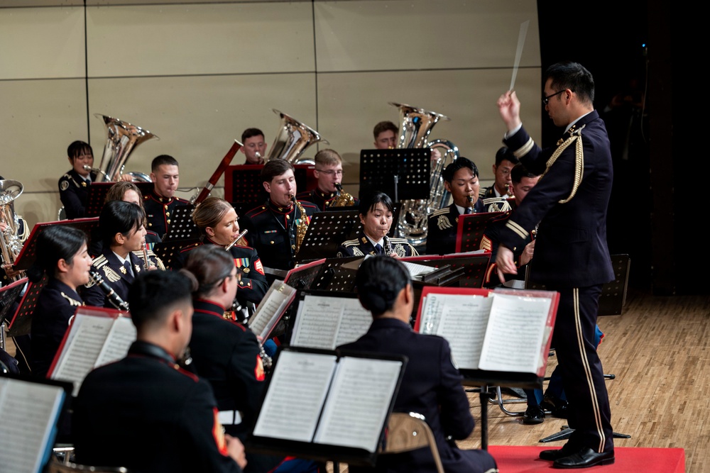 U.S. Marines and Japan forces perform joint concert in Ishigaki, Japan
