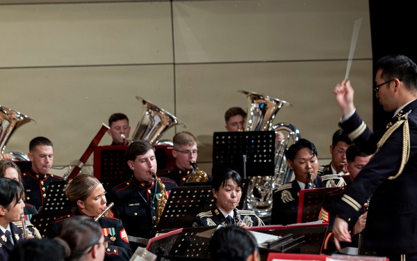 U.S. Marines and Japan forces perform joint concert in Ishigaki, Japan