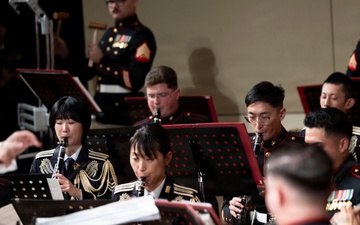 U.S. Marines and Japan forces perform joint concert in Ishigaki, Japan