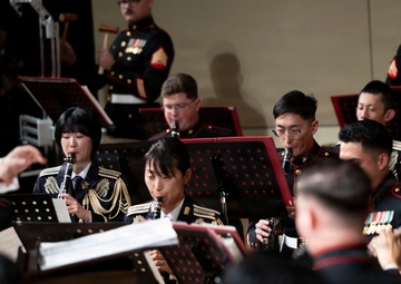 U.S. Marines and Japan forces perform joint concert in Ishigaki, Japan
