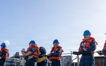 Michael Murphy conducts a fueling-at-sea