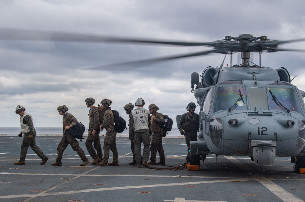 USS San Diego (LPD 22) Conducts Flight Operations