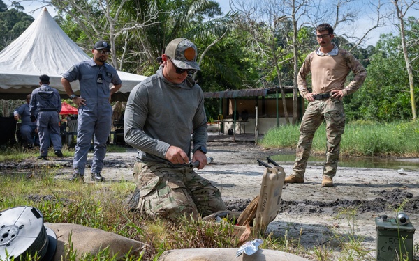 U.S. and Royal Malaysian Navy EOD Engage in a Demolition Range at CARAT 2025