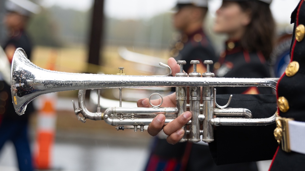 Parris Island Marine Band Performs at the Bluffton Christmas Parade
