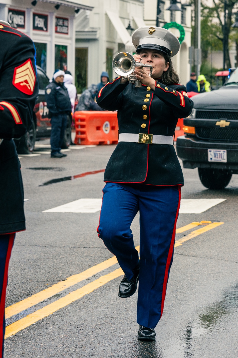 Parris Island Marine Band Performs at the Bluffton Christmas Parade
