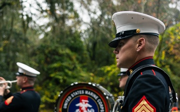 Parris Island Marine Band Performs at the Bluffton Christmas Parade