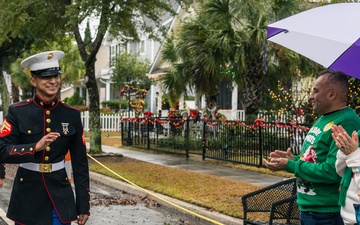 Parris Island Marine Band Performs at the Bluffton Christmas Parade