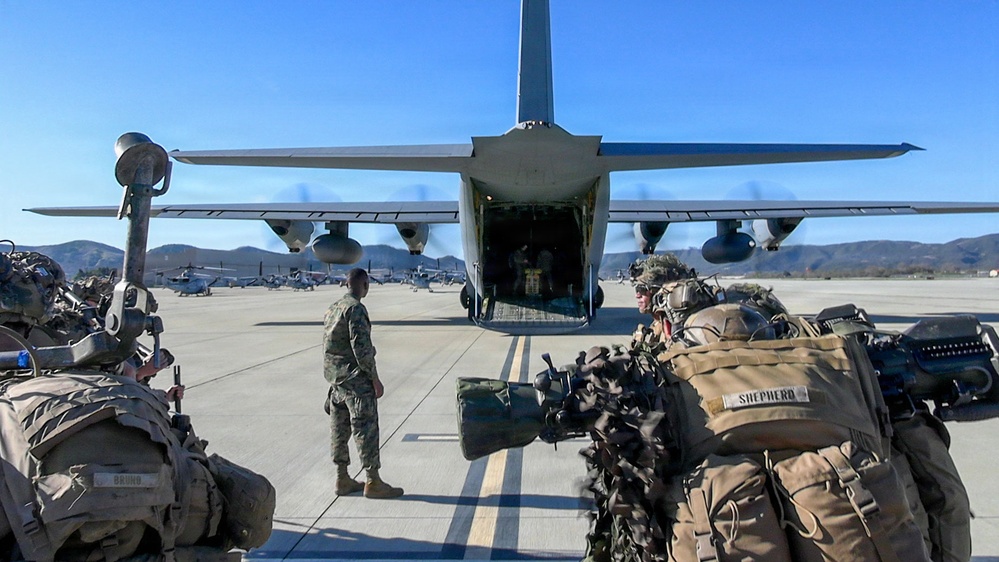 1st Bn., 5th Marines depart Pendleton for distributed operations during Steel Knight 25