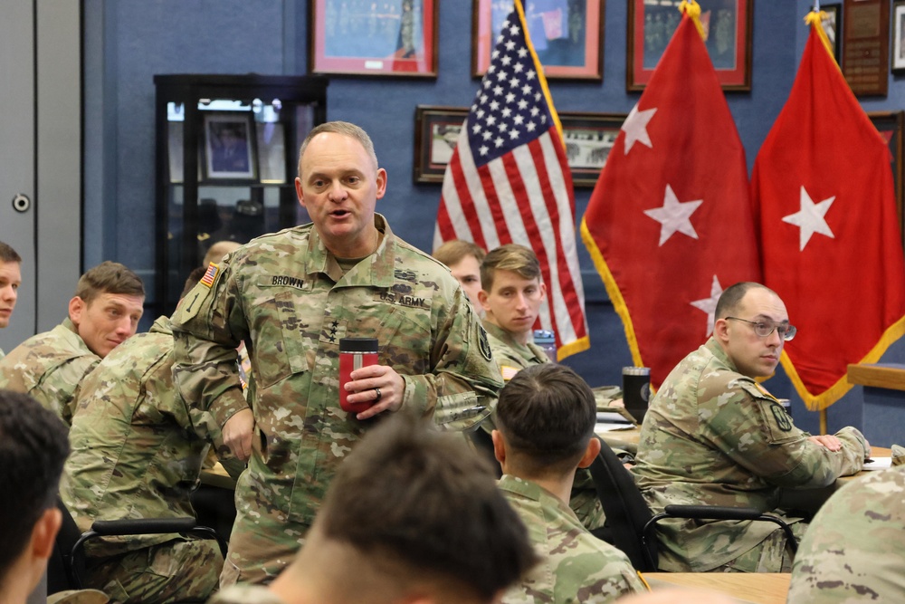 LTG Edmond M. Brown visits Fort Sill CCC