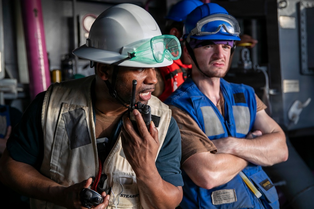USS Tripoli Conducts Replenishment-At-Sea with USS Tippecanoe