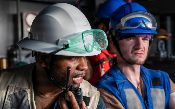 USS Tripoli Conducts Replenishment-At-Sea with USS Tippecanoe