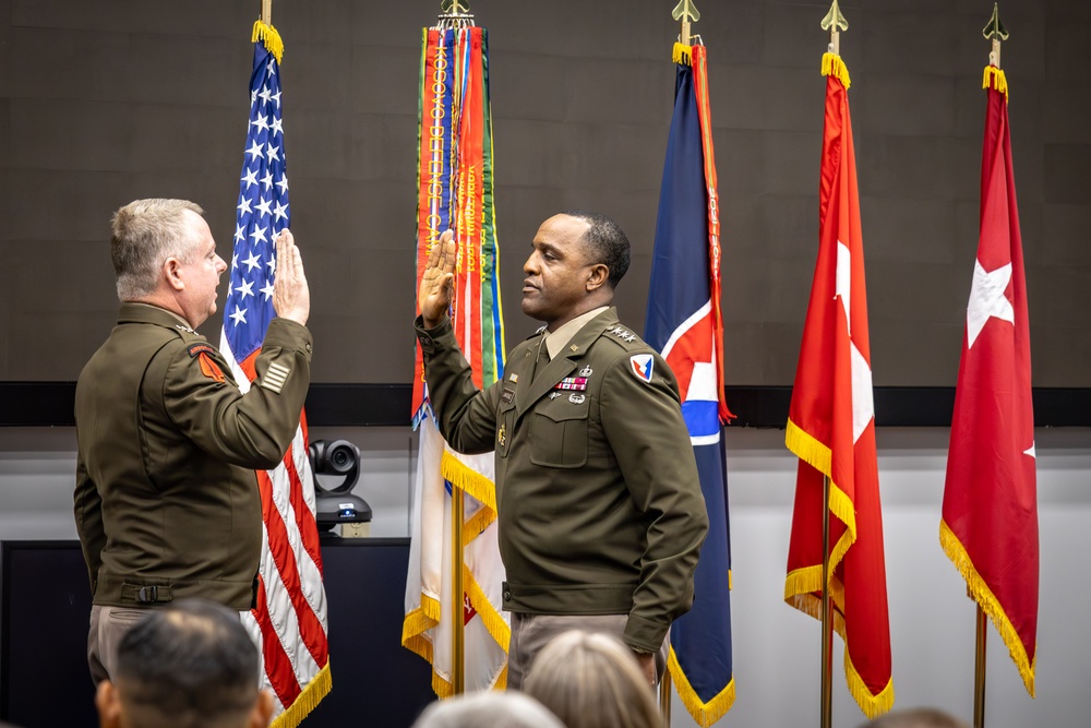 Lawrence pins on third star