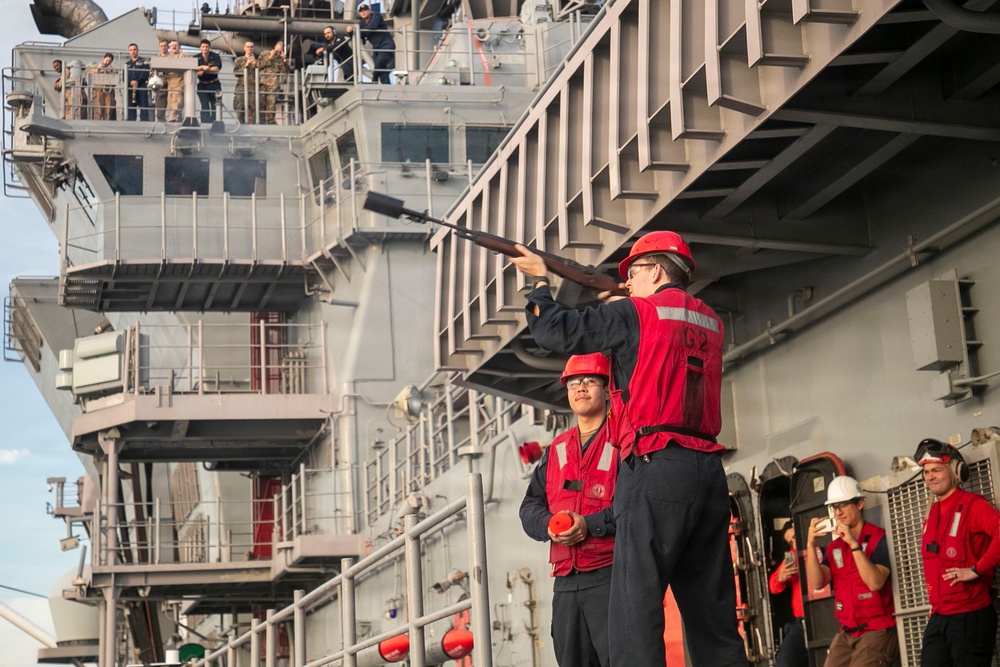 USS Tripoli Conducts Replenishment-At-Sea with USS Tippecanoe