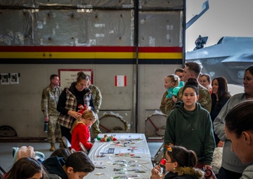 Santa arrives at 419th Family Holiday Party