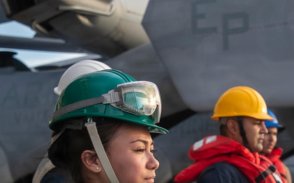 USS Tripoli Conducts Replenishment-At-Sea with USS Tippecanoe