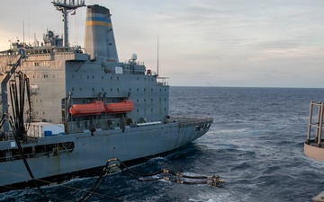 USS Tripoli Conducts Replenishment-At-Sea with USS Tippecanoe