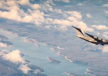 Three Generations Aloft: KC-135, KC-46A, and C-17 Mark Historic Ceremonial Refueling