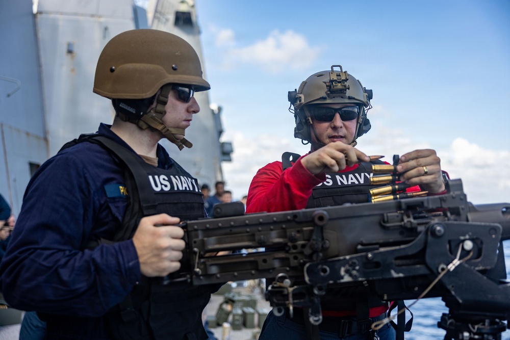 USS San Antonio Conduct M2A1 .50 Caliber Live-Fire