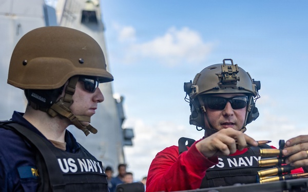 USS San Antonio Conduct M2A1 .50 Caliber Live-Fire