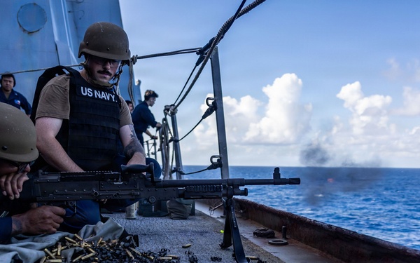 USS San Antonio Conduct M2A1 .50 Caliber Live-Fire