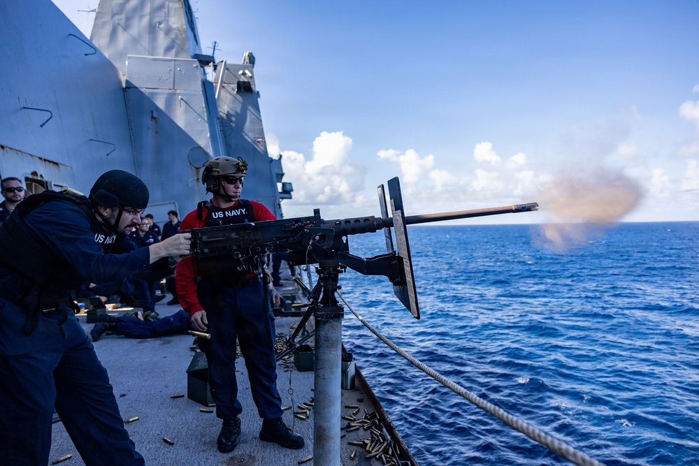 USS San Antonio Conduct M2A1 .50 Caliber Live-Fire