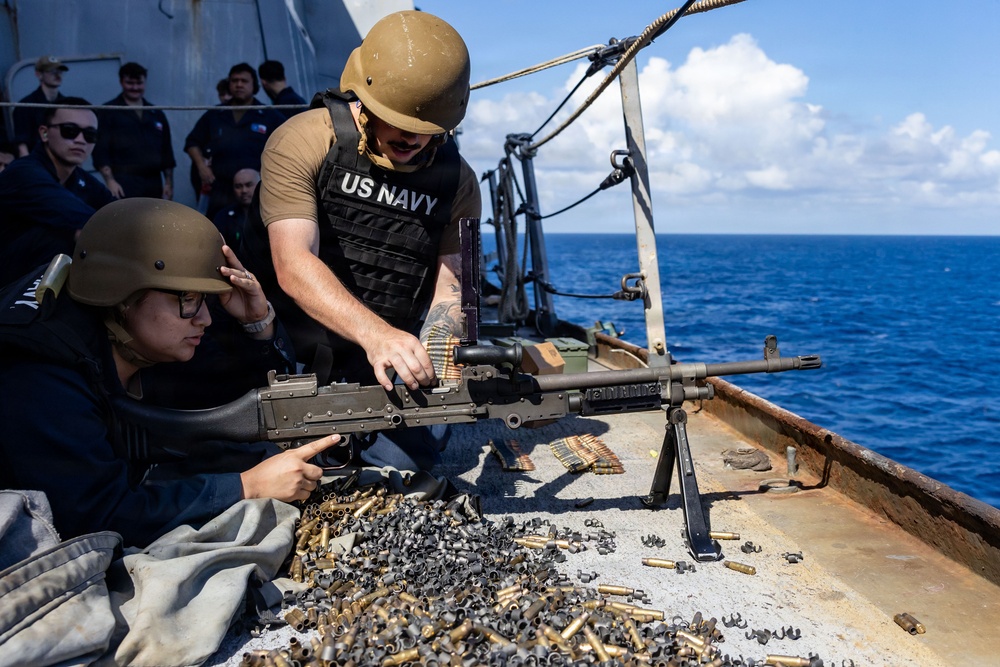 USS San Antonio Conduct M2A1 .50 Caliber Live-Fire