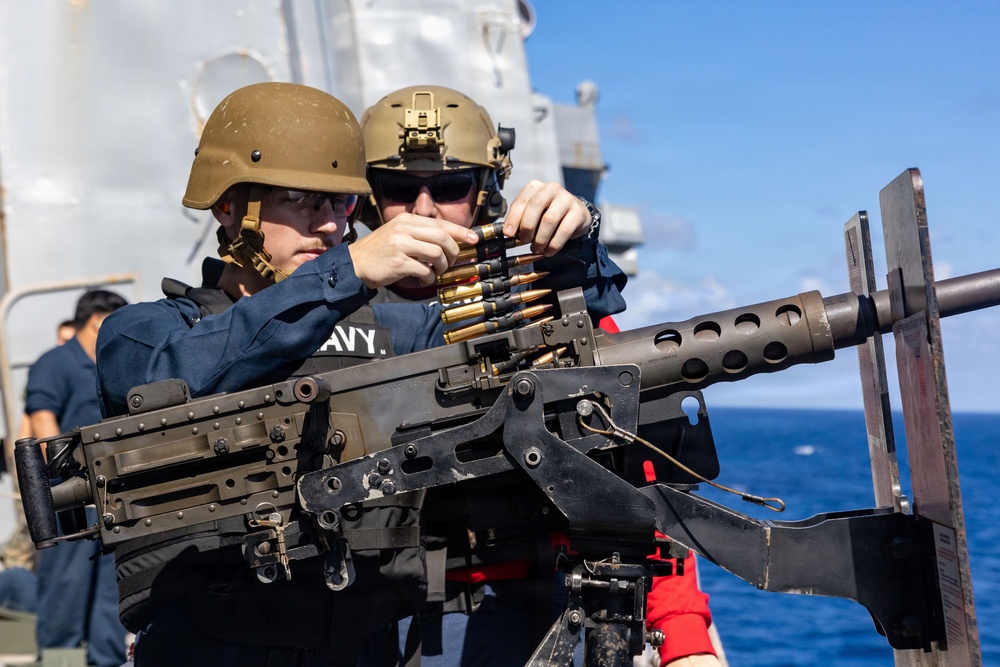 USS San Antonio Conduct M2A1 .50 Caliber Live-Fire