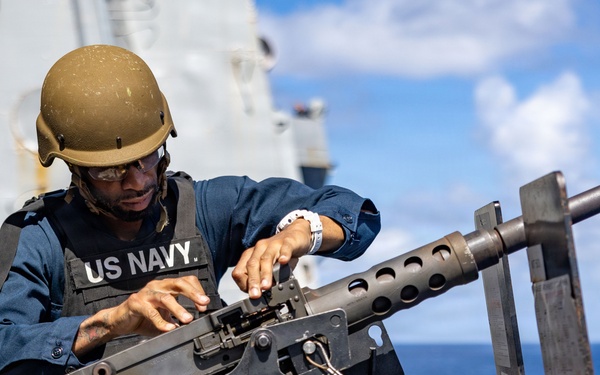 USS San Antonio Conduct M2A1 .50 Caliber Live-Fire