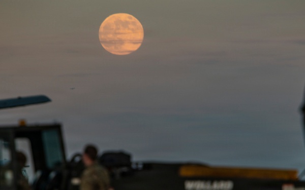 Full moon on the flight line